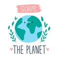 Illustration of save planet earth concept Royalty Free Stock Photo